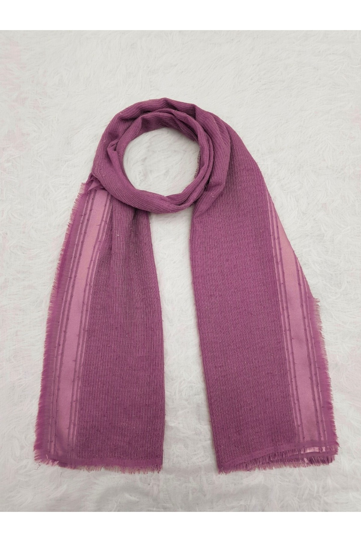 Kabartmalı Pamuk Şal -Pembe