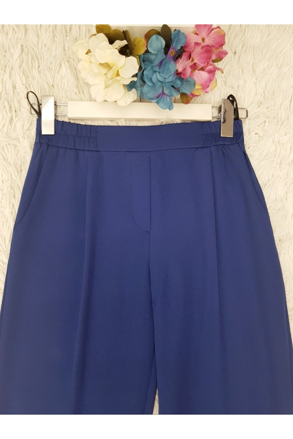  Waist Elastic Pants-ساكس