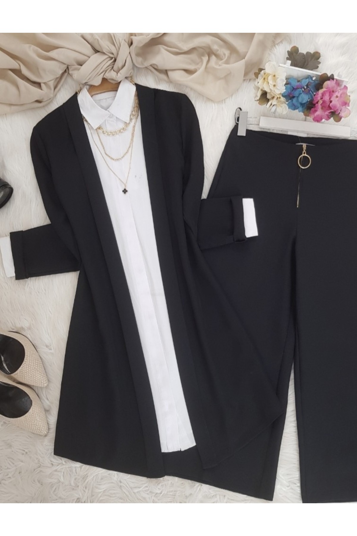 Double Ceket -Black