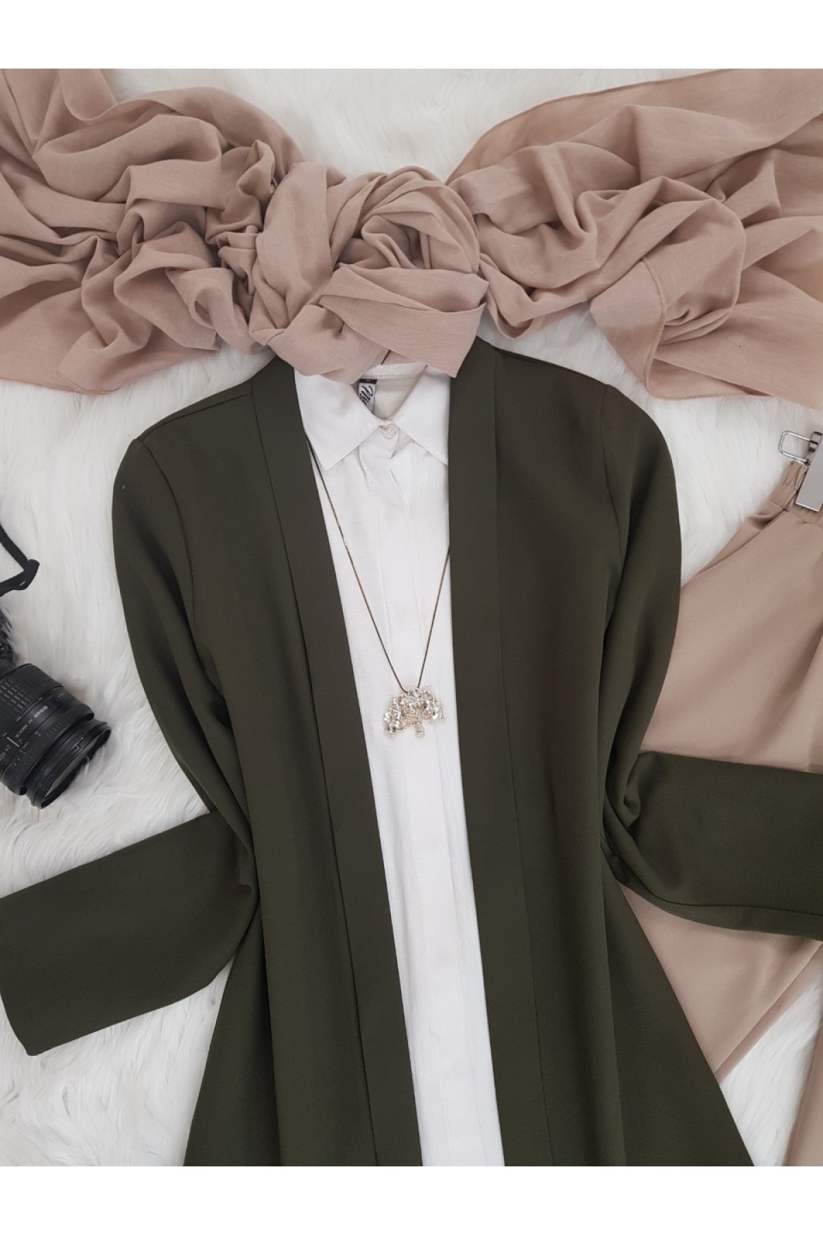 Double Ceket     -Khaki