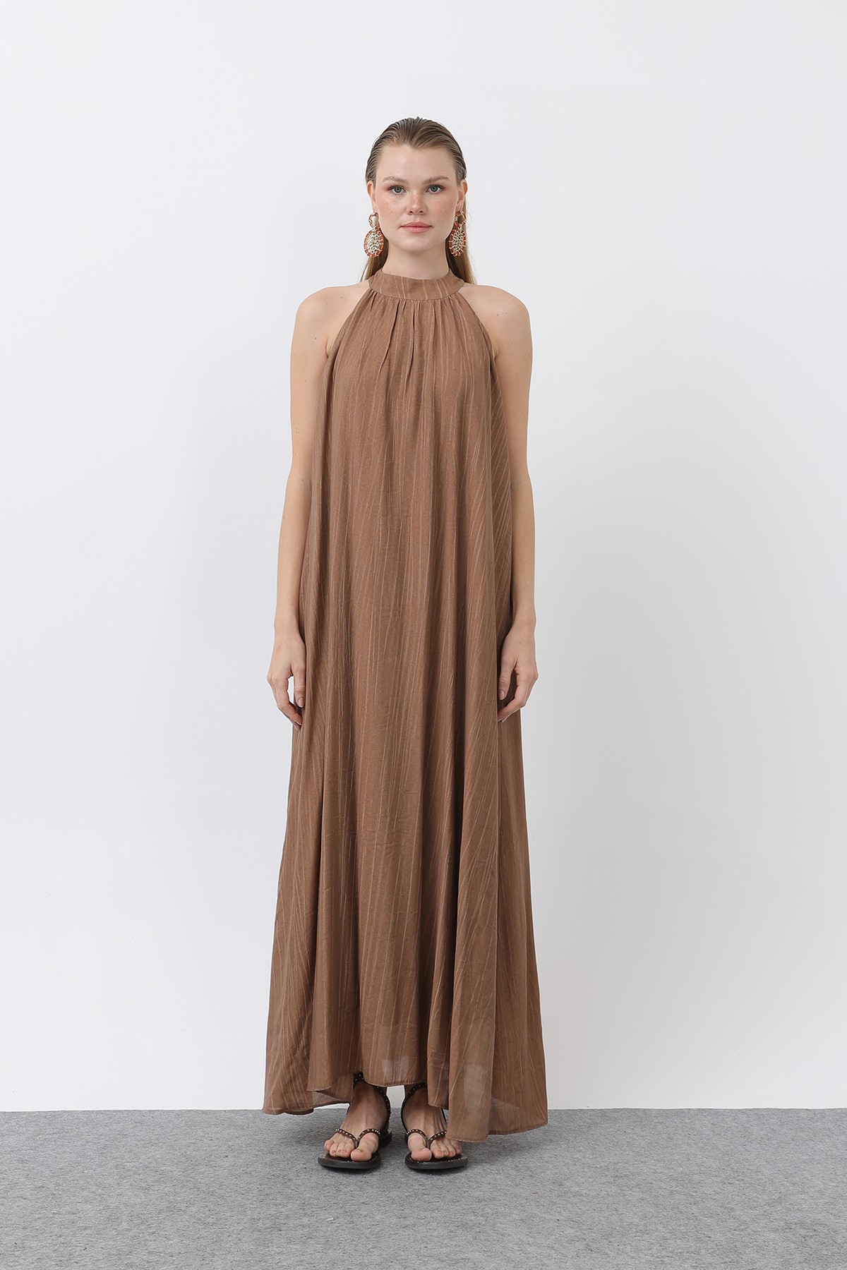 Kadın Halter Yaka Elbise - 32322ELB